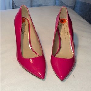 Jessica Simpson patent leather hot pink heel